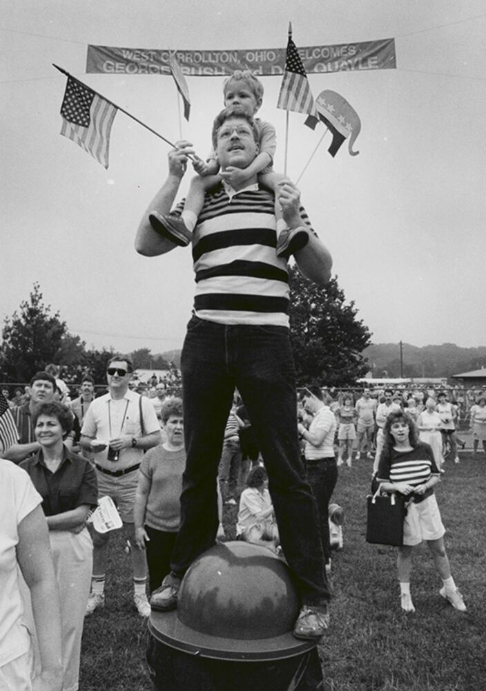 George H.W. Bush visits to southwest Ohio