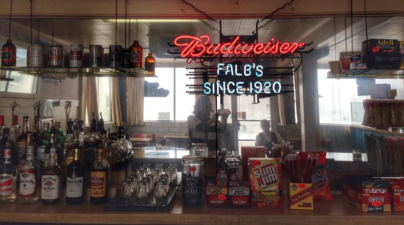 You can get beer and high-balls at the bar at Falb’s Restaurant.