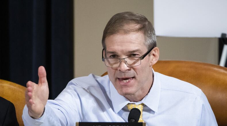 Local Congressman Jim Jordan, R-Urbana, said he would serve on President Trump’s legal team for the impeachment trial if asked. (Photo by Jim Lo Scalzo-Pool/Getty Images)