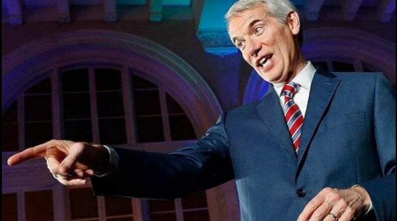 Sen. Rob Portman has faced criticism from consumer advocates for being among 31 Republican senators who signed a petition to bring a vote to kill regulations of prepaid debit cards. Brooke LaValley/The Columbus Dispatch