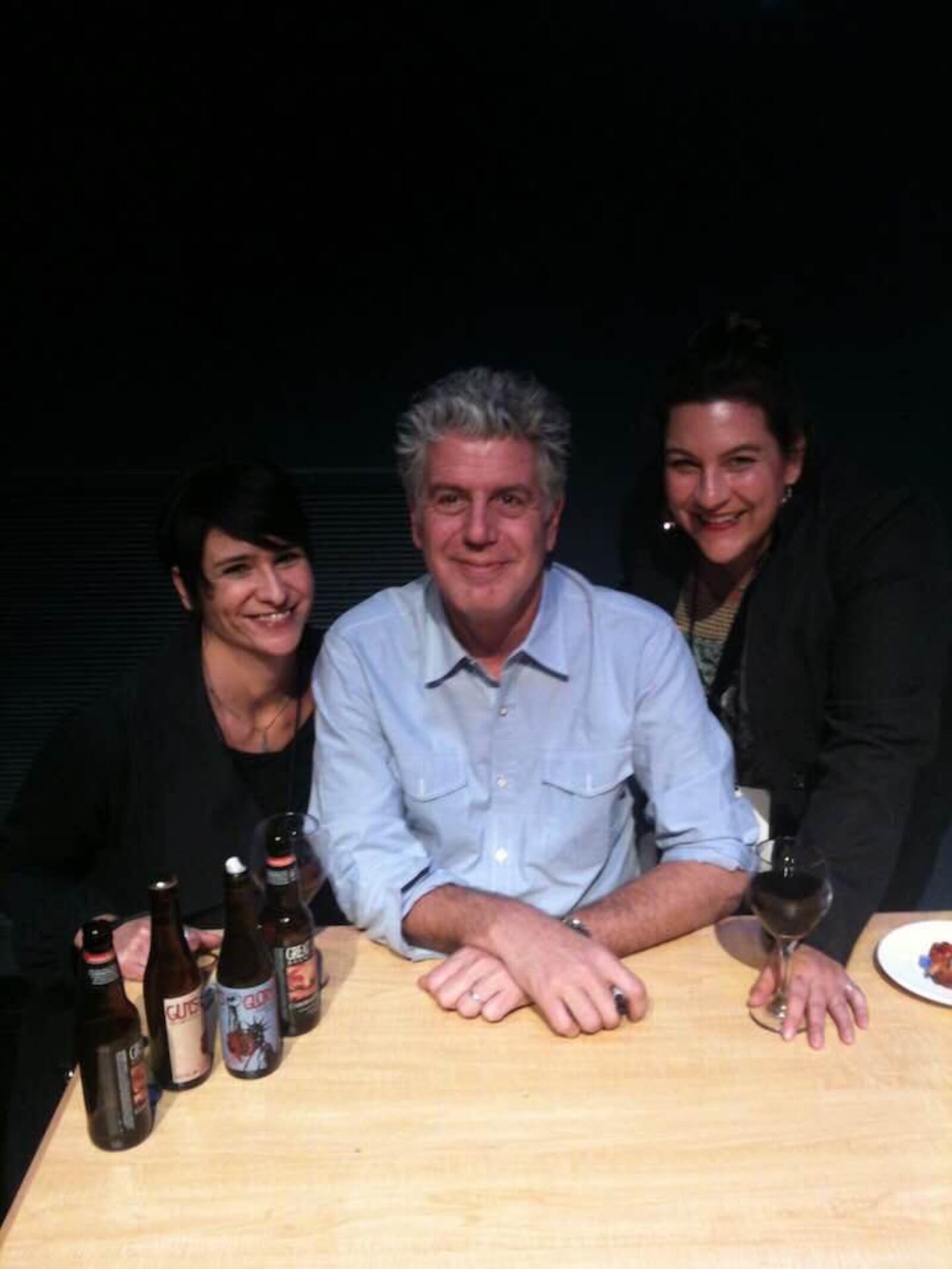Dayton Daily News copy editor Kathi Kizirnis and Amy Forsthoefel of Dayton  met celebrity chef Anthony Bourdain at the Schuster Center in 2012.