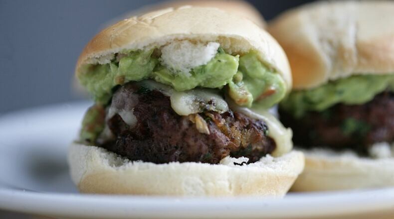 Mini Cilantro Pepper Jack Cheeseburgers. (Patricia Beck/Detroit Free Press/TNS)