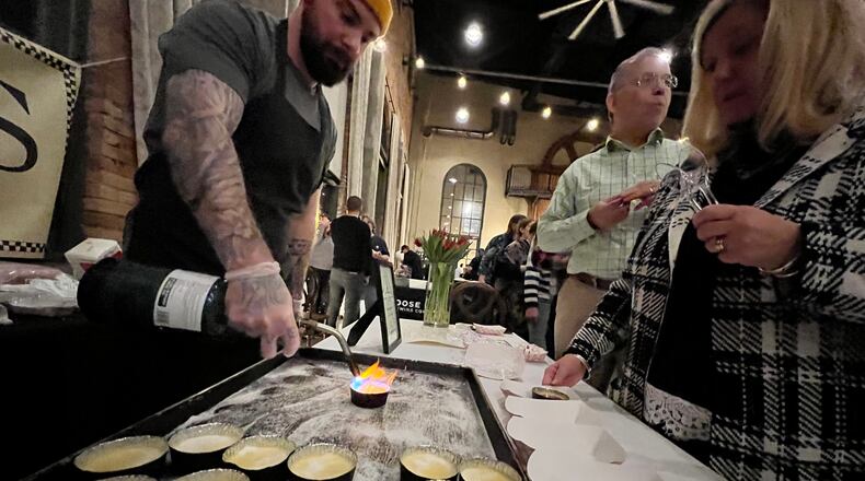 Creme Brulee from Coco's Bistro getting fired at Sneak Peek to Winter Restaurant Week 2023