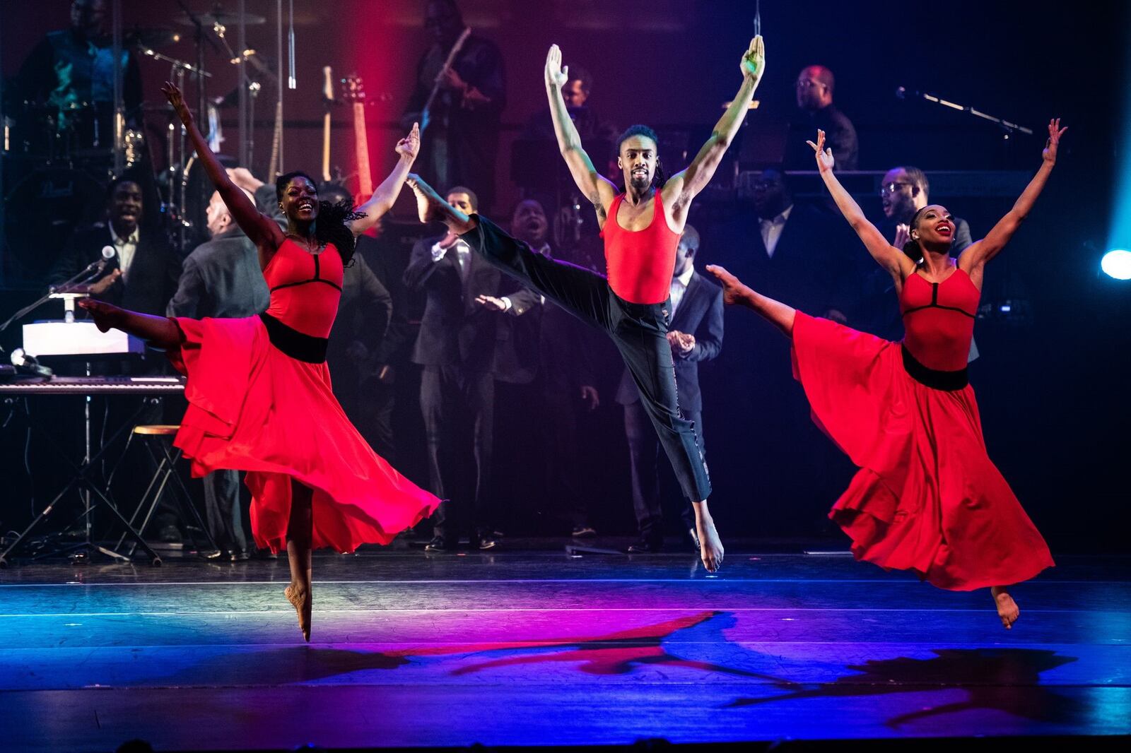 Left to right: Dayton Contemporary Dance Company members Qarrianne Blayr, Quentin Apollovaughn Sledge and Alexandria Flewellen will perform in the troupe's presentation of "In the Spirit of... Grace." PHOTO BY SCOTT ROBBINS
