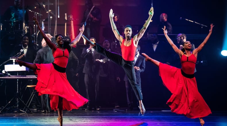 Left to right: Dayton Contemporary Dance Company members Qarrianne Blayr, Quentin Apollovaughn Sledge and Alexandria Flewellen will perform in the troupe's presentation of "In the Spirit of... Grace." PHOTO BY SCOTT ROBBINS