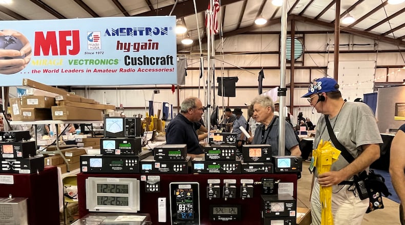 Dayton Hamvention celebrated 70 years of its gathering of amateur radio enthusiasts this weekend at the Greene County Fairgrounds following a two-year hiatus thanks to COVID-19. AIMEE HANCOCK/STAFF