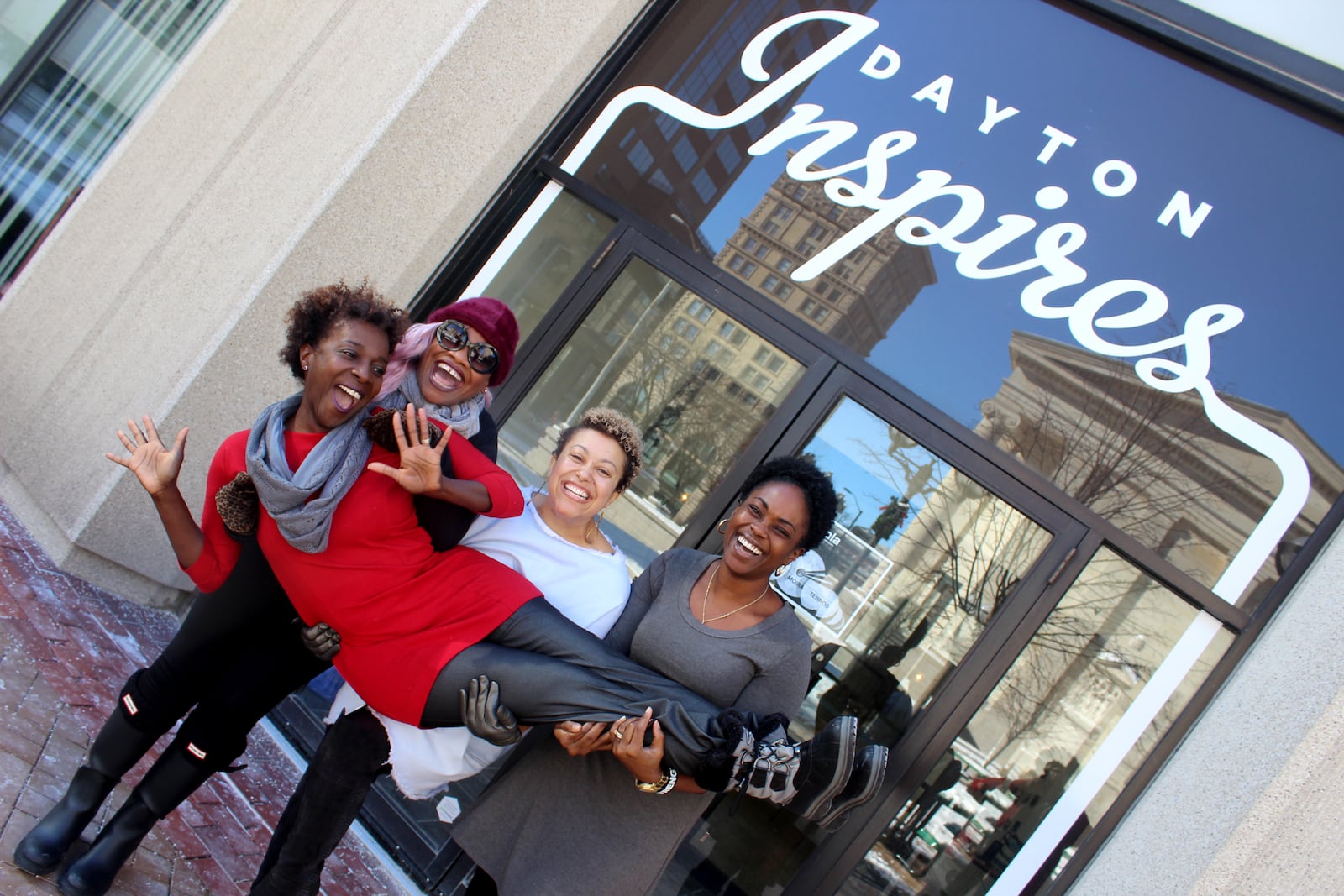 The Downtown Browns are made up of Lisa Scott of Beaute Box Lashes Dayton; Jasmine Brown of De’Lish Cafe,  Kate Rivers of Twist Cupcakery and Juanita Darden-Jones of Third Perk Coffeehouse & Wine Bar.