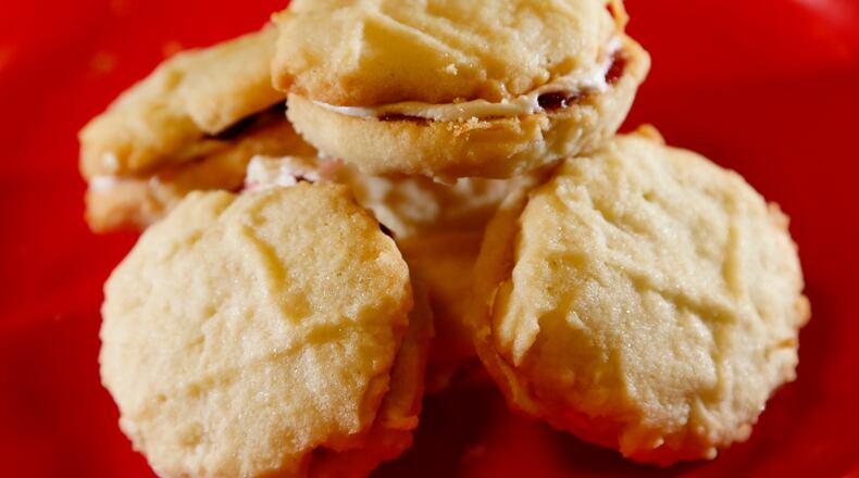 The third-place winner in the 2016 Dayton Daily News Holiday Cookie contest was these Raspberry Coconut Cookies submitted by Ann Elizabeth Stoff of Kettering. LISA POWELL/STAFF