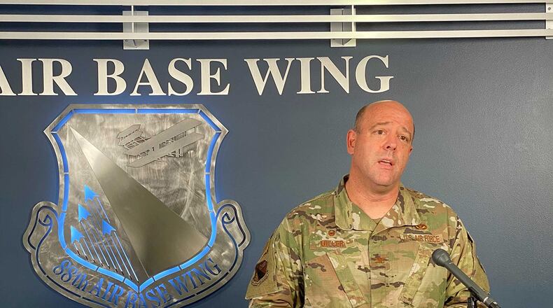 Col. Patrick Miller, 88th Air Base Wing and installation commander, says Wright-Patterson Air Force Base will stay in Health Protection Condition Bravo and Phase 2. U.S. AIR FORCE PHOTO/CHRIS WARNER