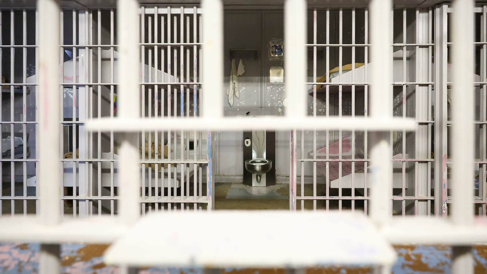 A view of cells in in the Miami County Jail, the county's maximum security facility in the safety building in downtown Troy. Each cell can fit up to four inmates. The cell pictured is used for housing female inmates. "No one has bars anymore," assistant jail administrator Nate Collett said. BRYANT BILLING / STAFF