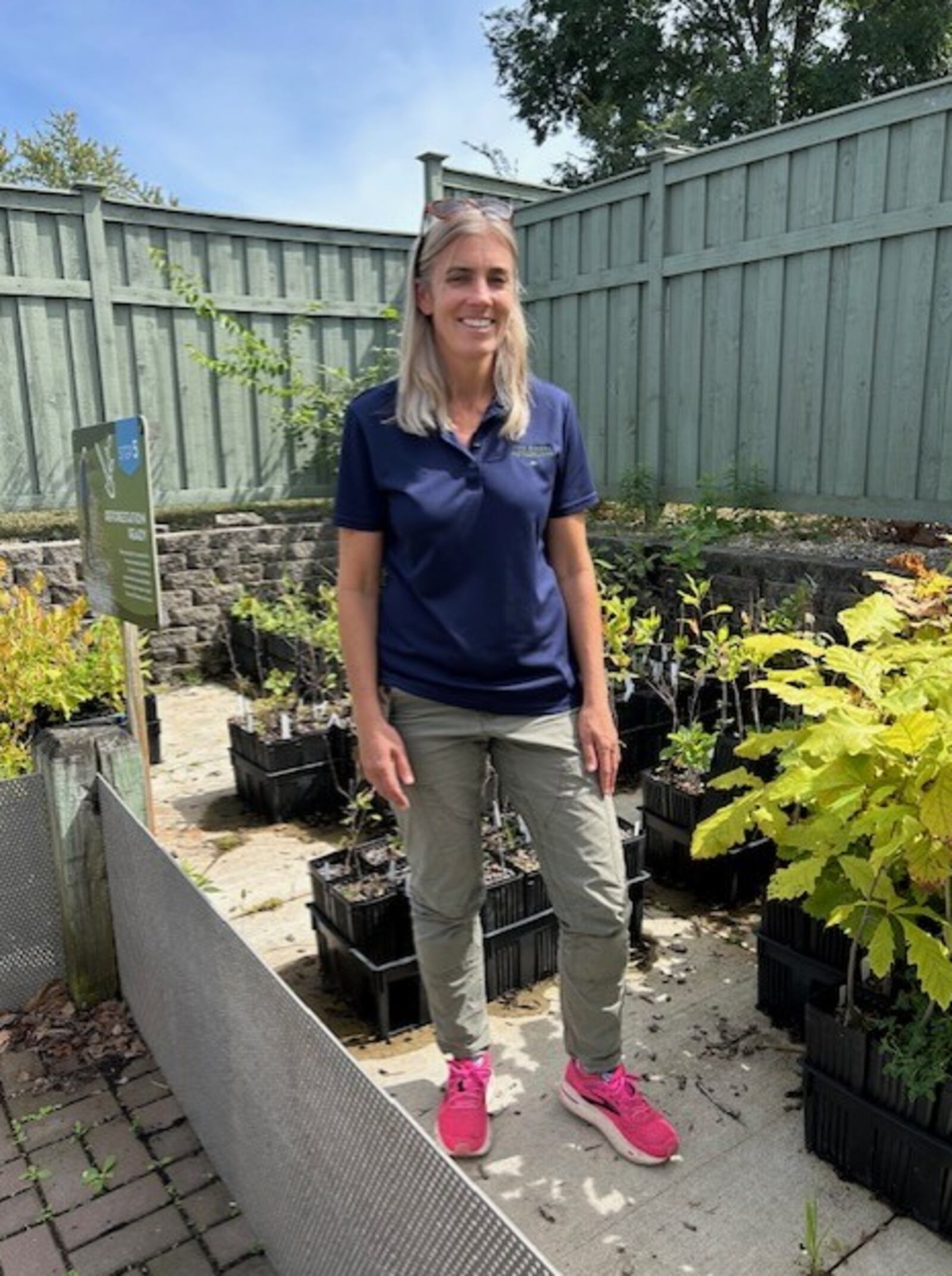 Jennifer Davit, horticulturist for Five Rivers MetroParks, shows off Cox Arboretum’s tree nursery. CONTROBIUTED
