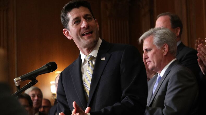 WASHINGTON, DC - NOVEMBER 16: U.S. Speaker of the House Rep. Paul Ryan (R-WI) applauds during an event at the Capitol to celebrate the passing of the tax reform bill November 16, 2017 in Washington, DC. The House has passed the tax reform bill with the vote 227 Ð 205. (Photo by Alex Wong/Getty Images)