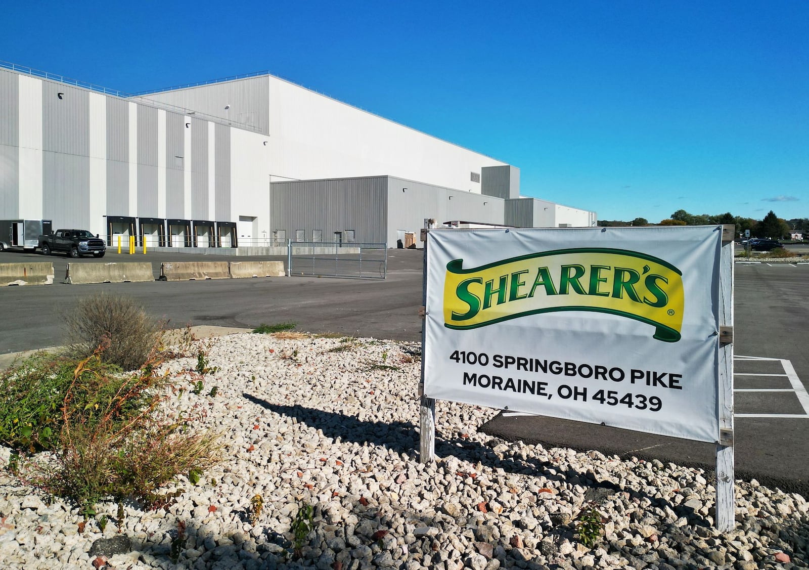 Construction continues on the Shearer's Foods plant at the former General Motors vehicle-painting facility at 4100 Springboro Pike in Moraine Friday, Oct. 24, 2025. Shearer's will begin producing tortilla chips Dec. 1 at the facility followed by corn chips and potato chips in early 2026. NICK GRAHAM/STAFF