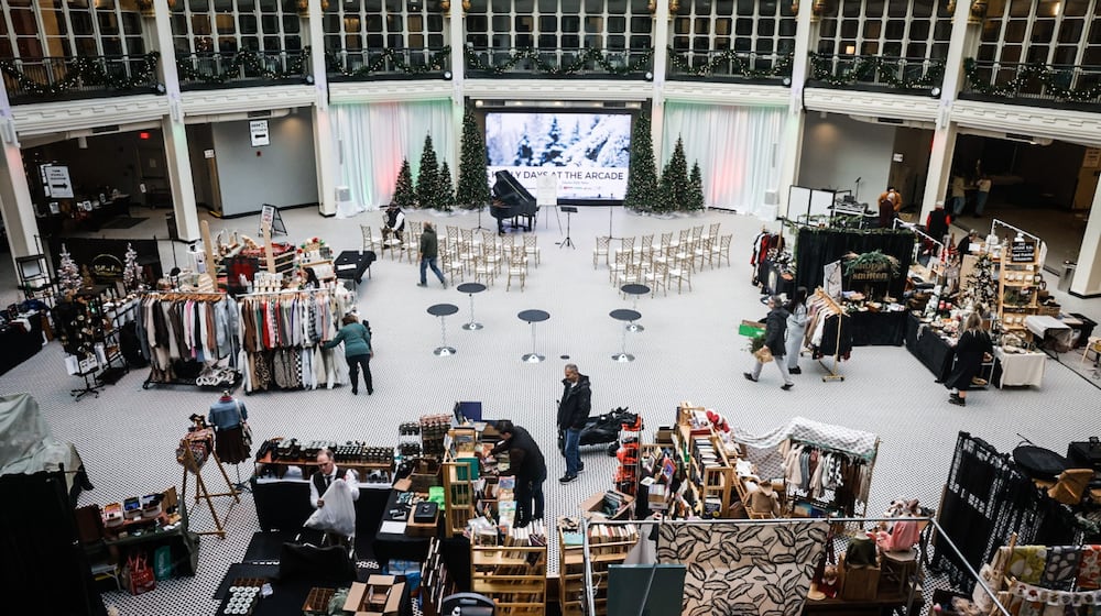Dozens of vendors and hundreds of holiday shoppers gathered Thursday, Dec. 12, 2024, for Holly Days at the Arcade. Live entertainment was also a highlight in the rotunda. Holly Days at the Arcade is presented by AES Ohio and the Dayton Daily News. STAFF