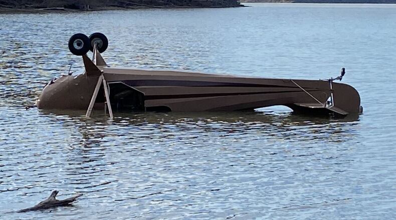 No injuries were reported during a plane crash into Caesar Creek Lake Wednesday, March 16, 2022 | MICHAEL BENEDIC/WCPO-TV