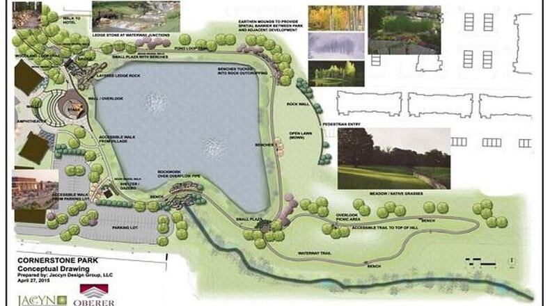 Centerville and developer Oberer Realty are moving ahead with plans involving one of the key central features of the Cornerstone North development: the community park.