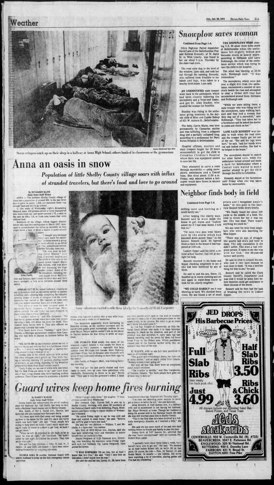 Winter Blizzard of 1978 Dayton