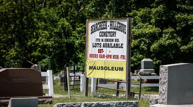 The City of Trotwood has filed a lawsuit against Bear Creek Hill Grove Cemetery on Union Road in Trotwood citing resident complaints. JIM NOELKER/STAFF