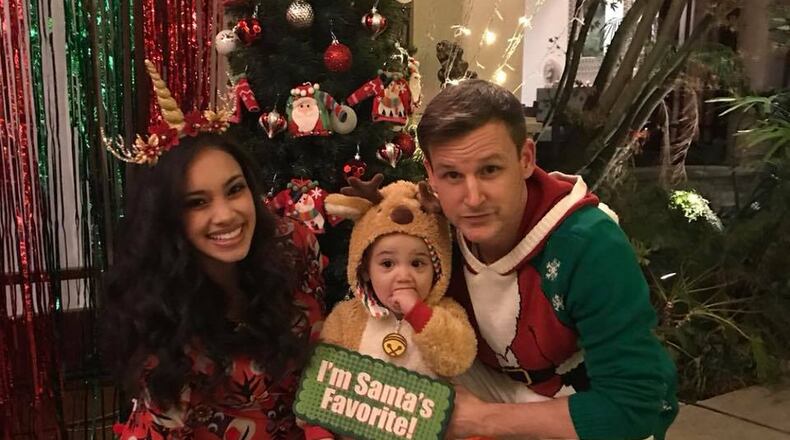 Photo from Rob Dyrdek's Facebook page. Shows him with his wife, Briyana Noelle , and son Kodah Dash.
