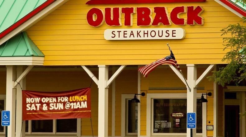 File photo of an Outback Steakhouse on Miller Lane in Butler Twp.