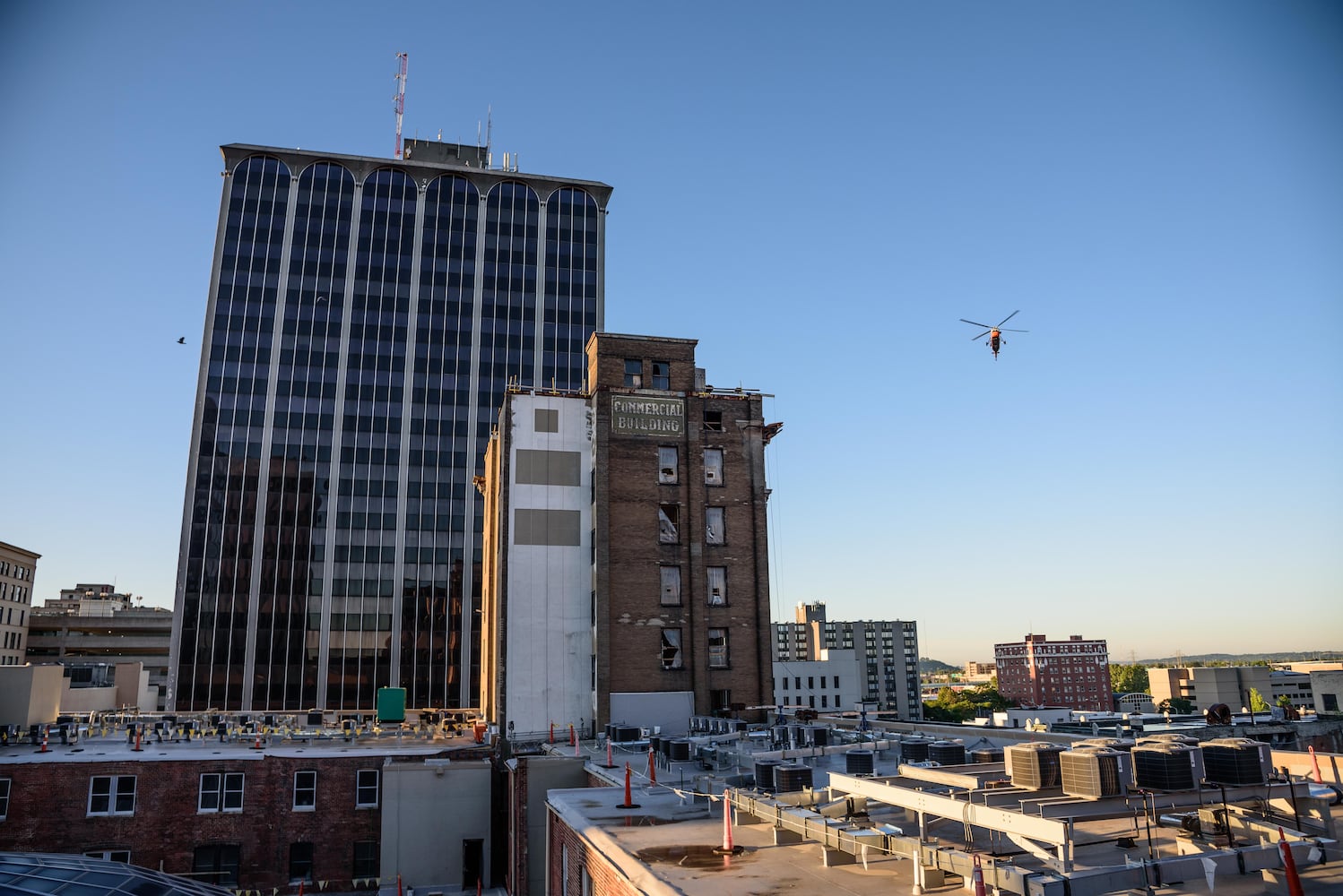 PHOTOS: Dayton Arcade helicopter delivery