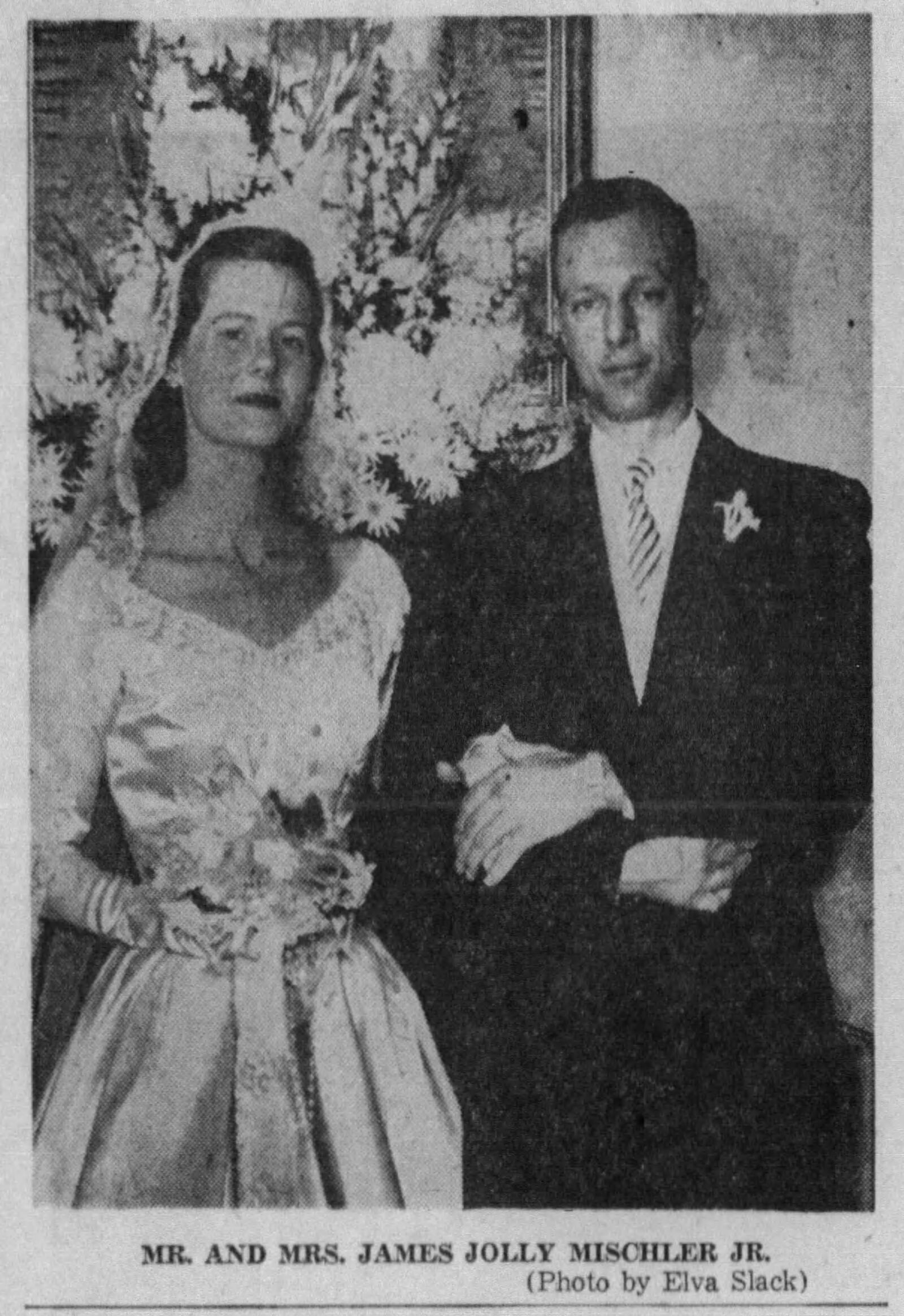 Mr. and Mrs. James Jolly Mischler Jr. DAYTON DAILY NEWS ARCHIVES