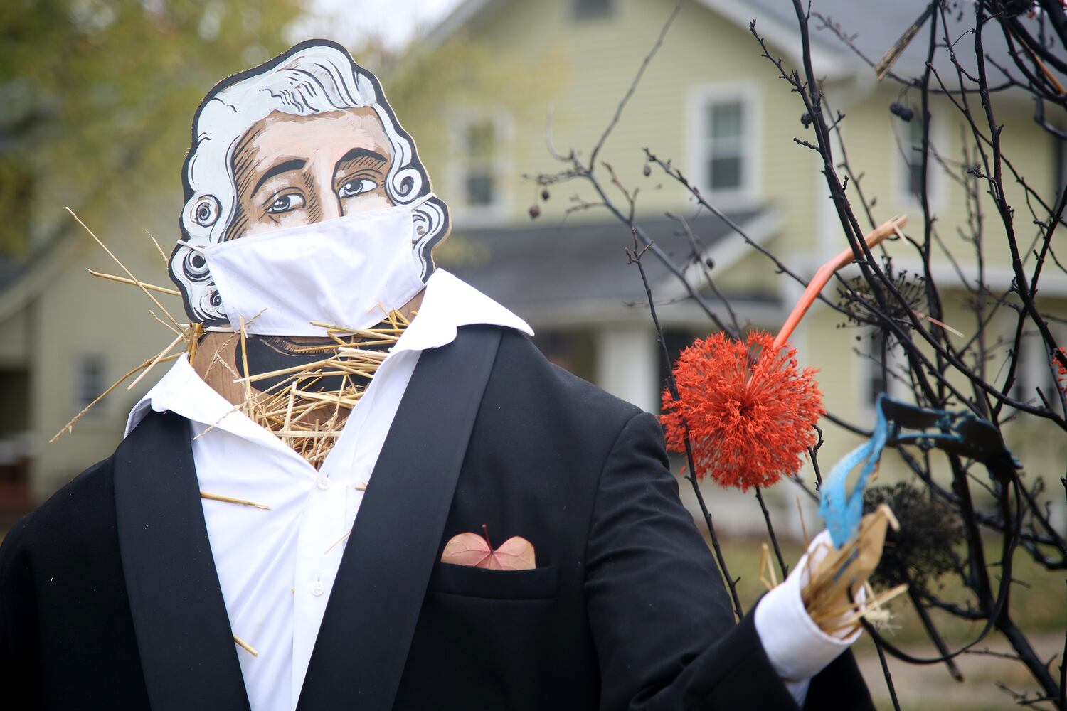 PHOTOS: ‘I’ll take murder hornets for $200 Alex,’ Oakwood’s Scarecrow Row displays creative Halloween fun