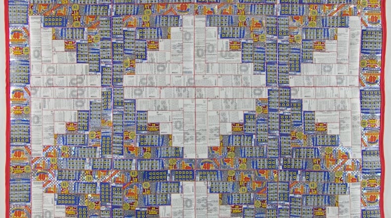 Dayton artist Elisha Frontz won "Best in Show" at the 2025 Ohio Arts Council Ohio Biennial Exhibition for her quilt, “The House Always Wins.” CONTRIBUTED
