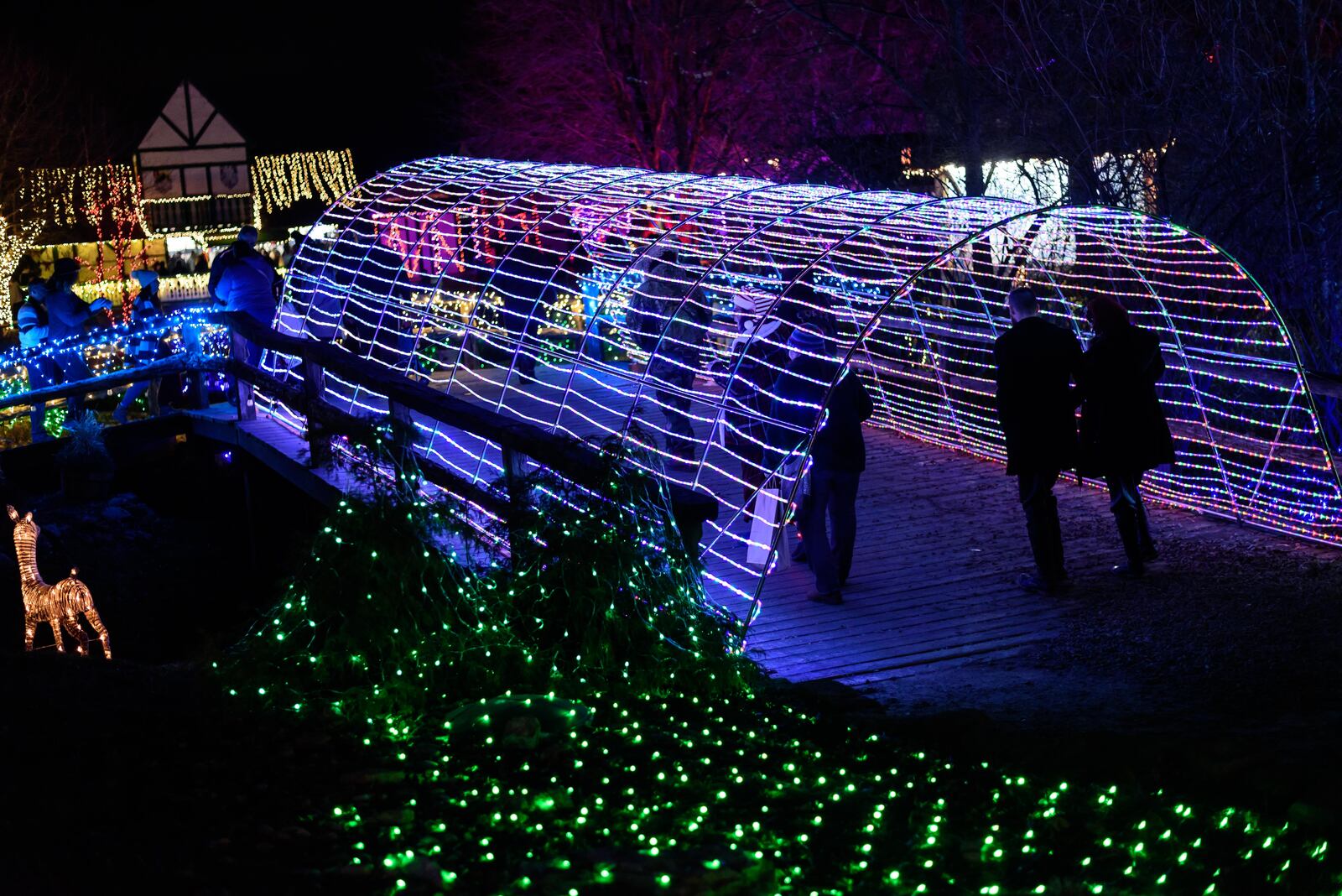 The Renaissance Park Event Center in Warren County transformed into the annual Yuletide Village: Season of Lights, a holiday event. This photo is from 2023. TOM GILLIAM / CONTRIBUTING PHOTOGRAPHER