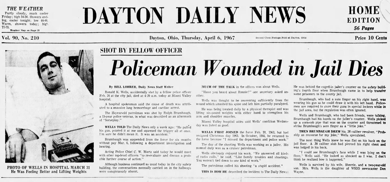 Dayton Daily News April 6, 1967. DAYTON DAILY NEWS ARCHIVES
