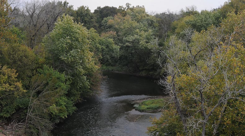 The Mad River that runs by Huffman MetroPark is fueled by groundwater, and the river also drains into the groundwater. Increased salt levels in the groundwater have some experts worried there could be long-term impacts to human health and the environment. MARSHALL GORBY\STAFF
