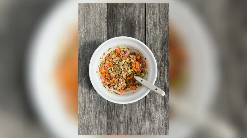 French Lentil Salad is easy to create in a big batch and pack up into containers for the week. WHITNEY KLING/CONTRIBUTED