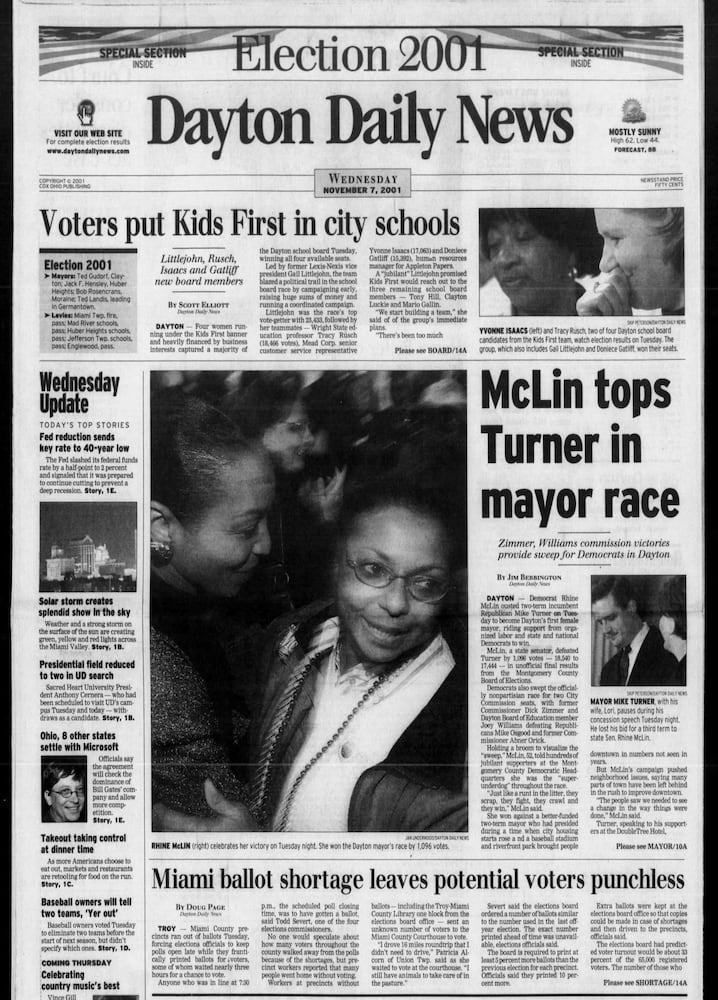 Election results front pages