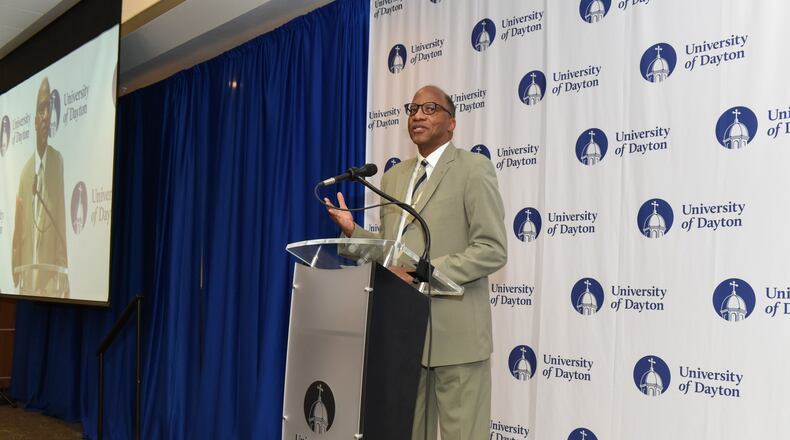 Wil Haygood, the keynote address speaker at the special remembrance of Roger Brown and the new Roger Brown Writer-in-Residence in Social Justice on Wednesday night at the University of Dayton. Tom Archdeacon/CONTRIBUTED