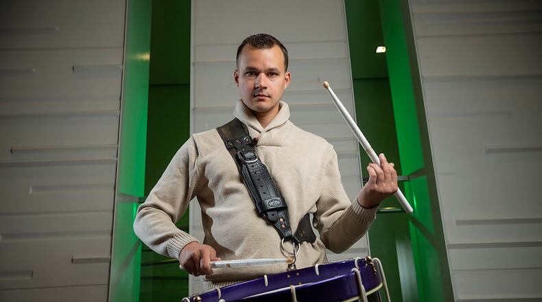 Percussion performance major Phil Andrews realized a lifelong dream when he was accepted into the Army Old Guard Drum and Fife Corps. Contributed