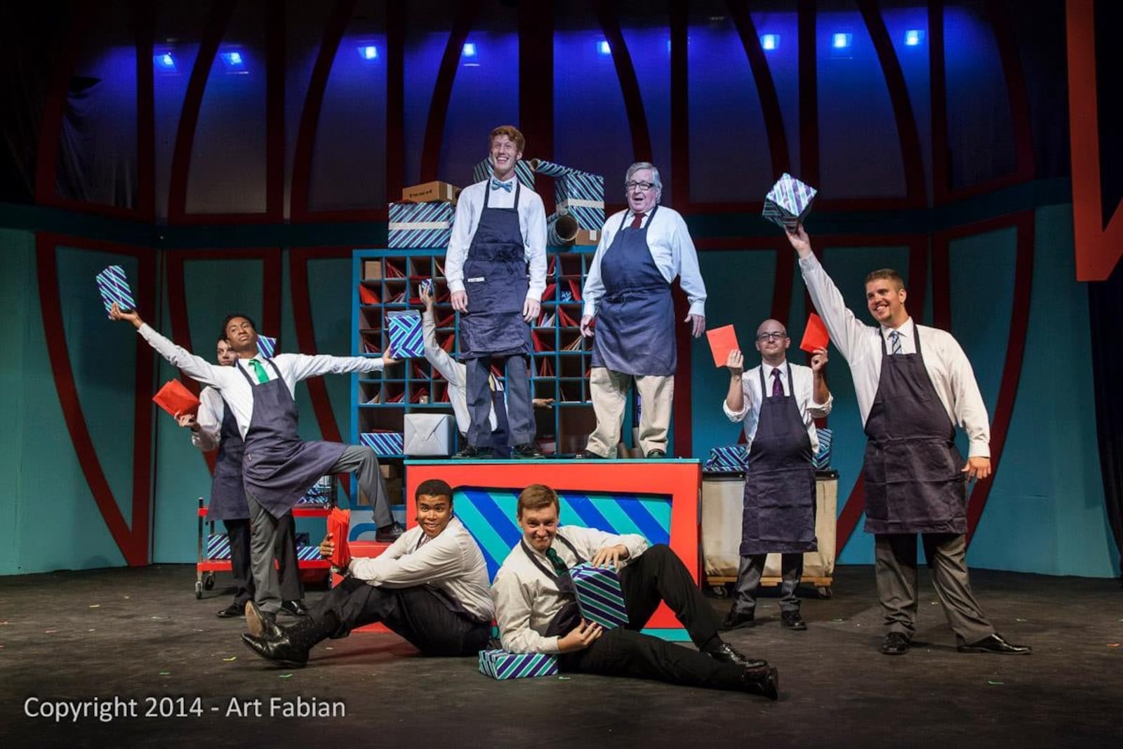Jim Lockwood and the cast of Dayton Playhouse's 2014 production of "How to Succeed in Business Without Really Trying." CONTRIBUTED