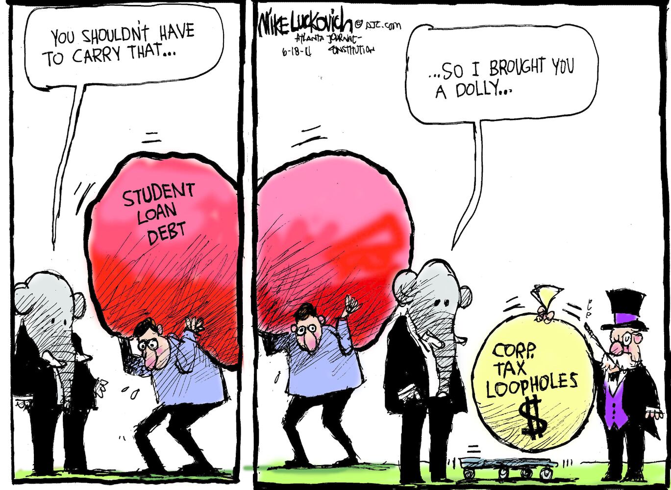Luckovich: College debt