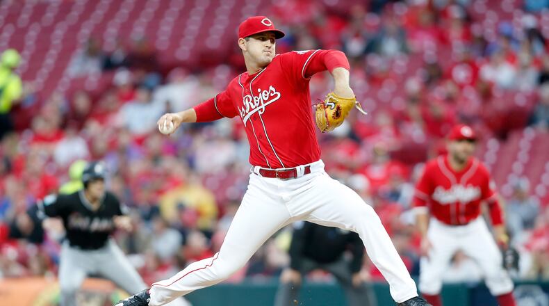 CINCINNATI, OH - MAY 5: Tyler Mahle #30 of the Cincinnati Reds throws a pitch during the second inning of the game against the Miami Marlins at Great American Ball Park on May 5, 2018 in Cincinnati, Ohio. (Photo by Kirk Irwin/Getty Images)