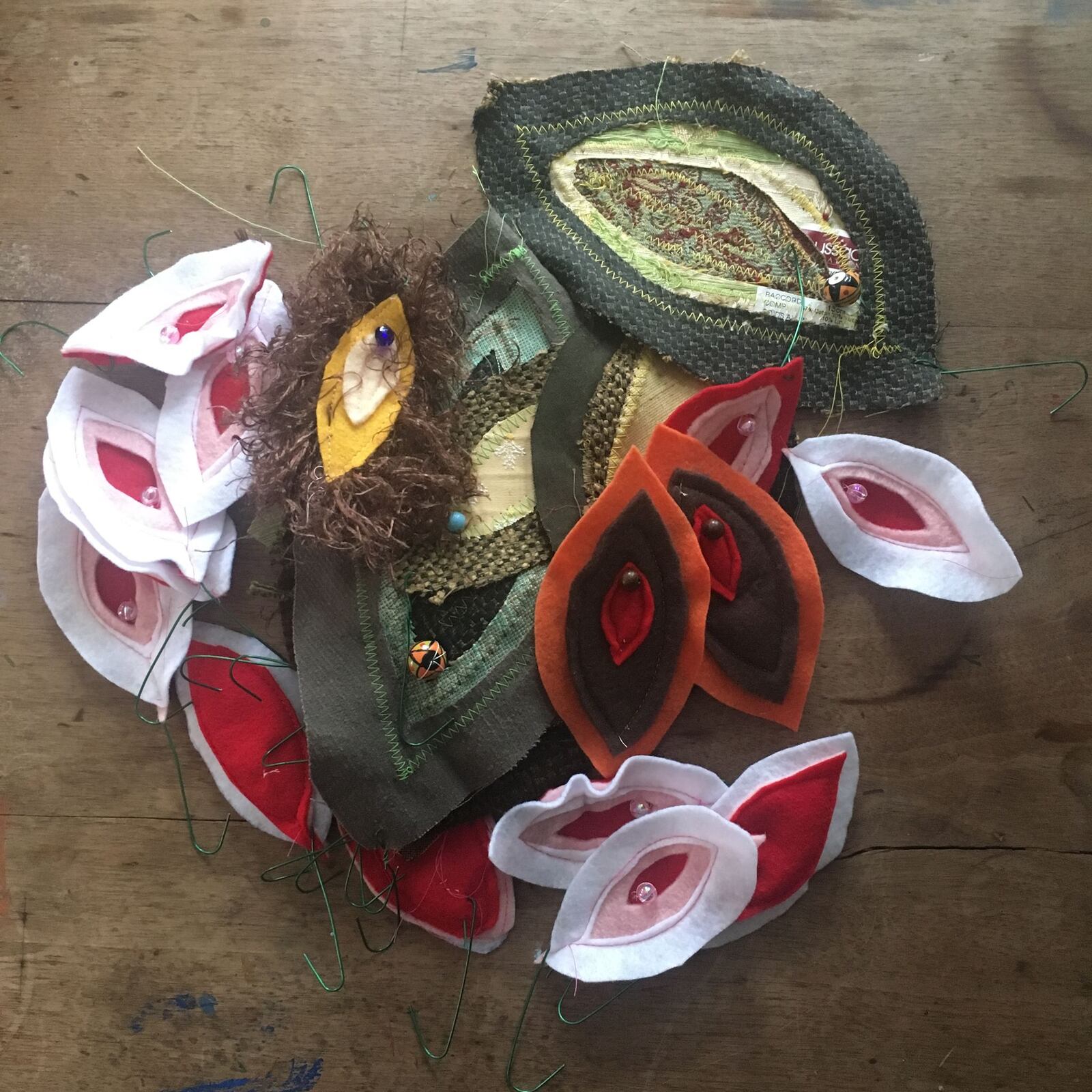 The vagina tree is the work of Viva La Vulve and The Craftivism Sisterhood of Yellow Springs. It was spearheaded by artists Kate Hamilton, Corrine Bayraktaroglu and Karen Jane Russell.  Photo: courtesy of Corrine Bayraktaroglu