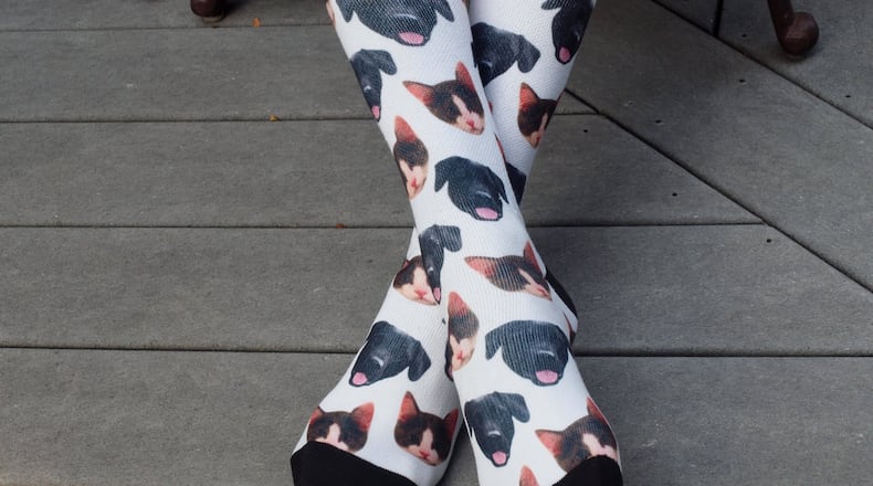 A perfect pair of pet socks. KARIN SPICER