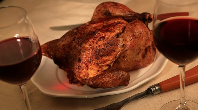 Roast Chicken with Beaujolais. (Glenn Koenig/Los Angeles Times/TNS)