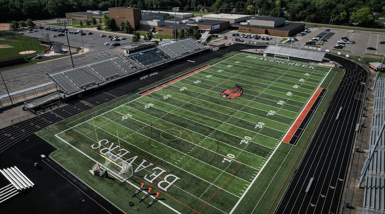 Beavercreek Schools will ask voters in November for a $265 million school bond to replace Beavercreek High School. JIM NOELKER/STAFF