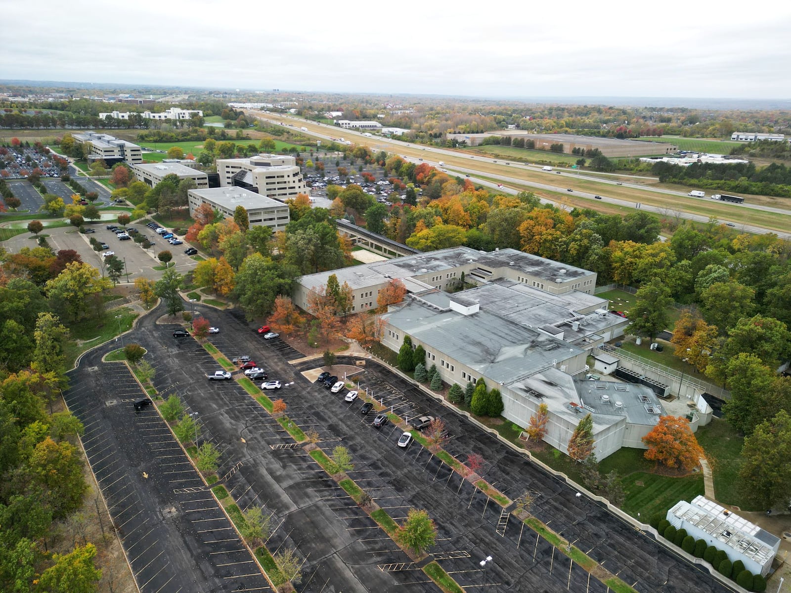 Buildings off North Springboro Pike in Miami Twp. on a campus that is being rebranded as "The Pike." NICK GRAHAM/STAFF