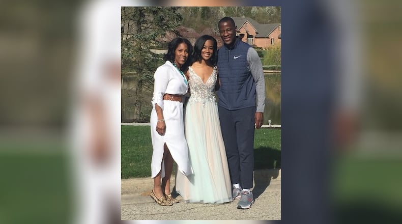 Chris and Anthony Grant with daughter Jayda before the 2019 prom. CONTRIBUTED