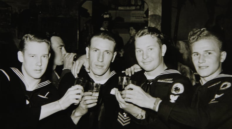 World War II veteran Ed Malan, second from right, was a 21-year-old machinist mate on the the U.S.S. Preble, a mine-laying ship being repaired at Pearl Harbor at the time of the Japanese attack on Dec. 7, 1941. SUBMITTED