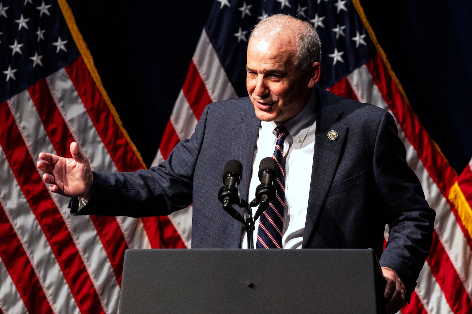 Speaker of the Ohio House Matt Huffman speaks during the Ohio Republican Party dinner, Tuesday, June 24, 2025, in Lima, Ohio. (AP Photo/Lauren Leigh Bacho)