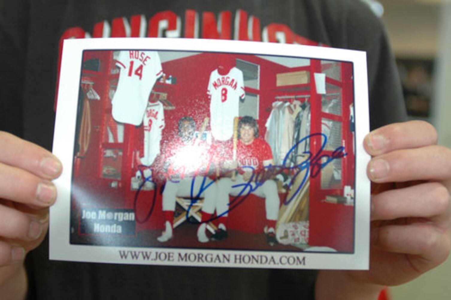 Rose/Morgan sign at Joe Morgan Honda