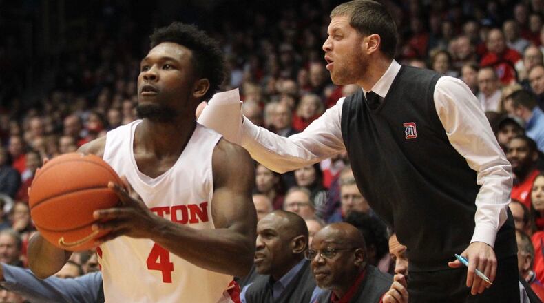 Dayton’s Jordan Davis shoots against Detroit Mercy on Tuesday, Dec. 4, 2018, at UD Arena. David Jablonski/Staff