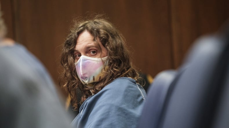 Michael Luther, 34, was in court Monday afternoon Aug. 31, 2020. for sentencing in front of Montgomery County Common Pleas Judge Timothy O’Connell. JIM NOELKER/STAFF