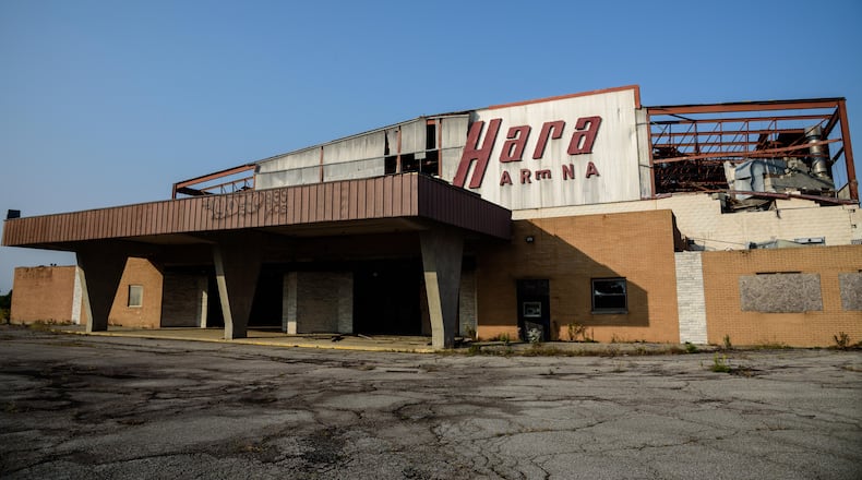 The property at Hara Arena, which has been razed and removed for several years, sits within the boundaries of Harrison Twp. and the city of Trotwood. STAFF